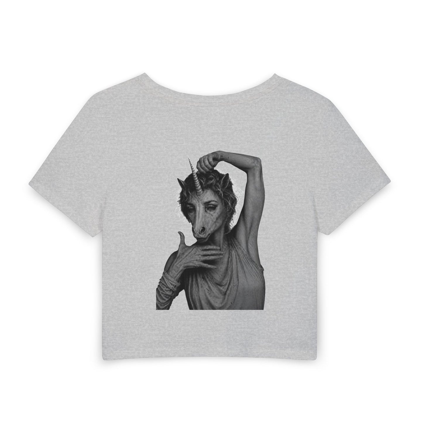 Women's Baby Tee — STRIKE A POSE (back print)