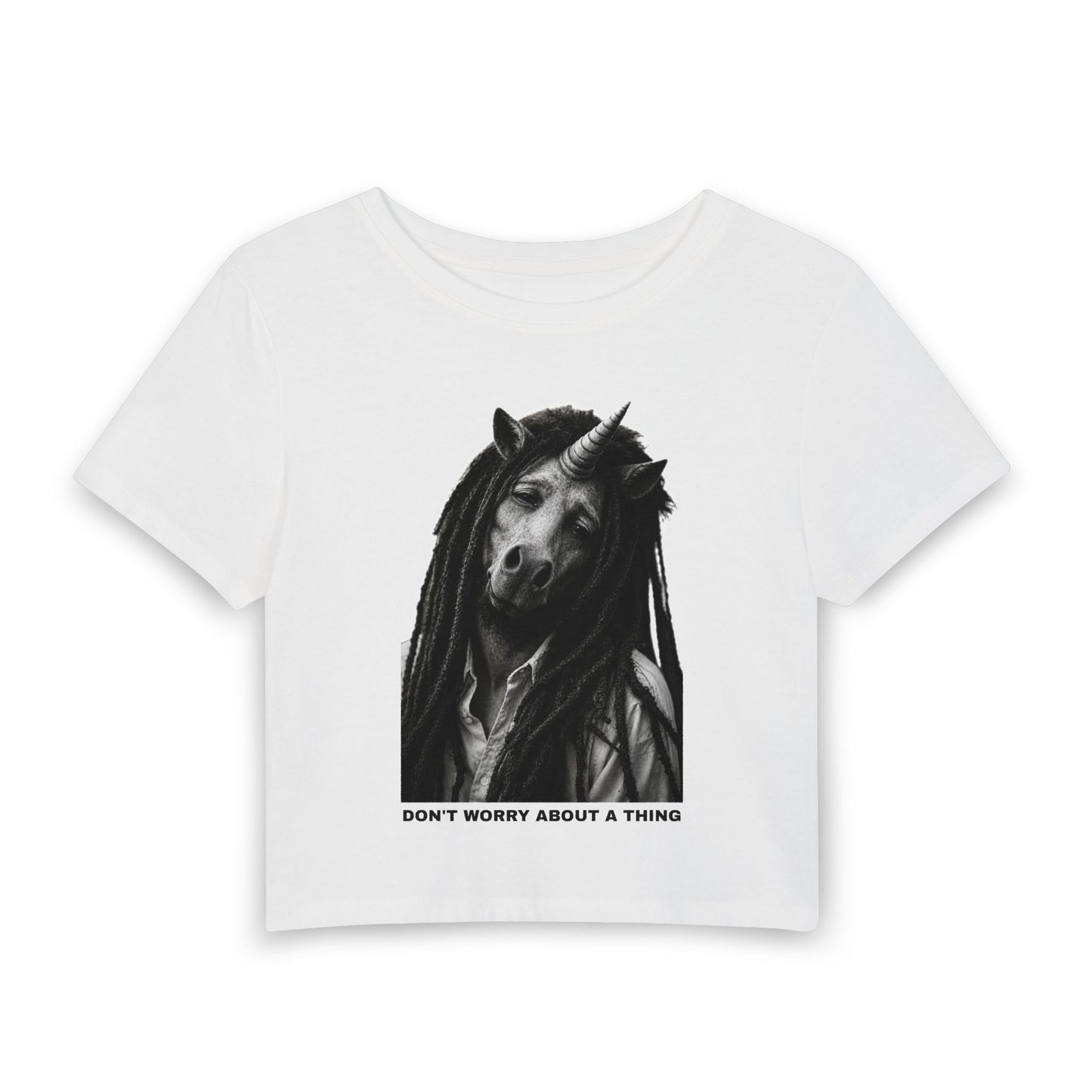Women's Baby Tee — DON'T WORRY ABOUT A THING