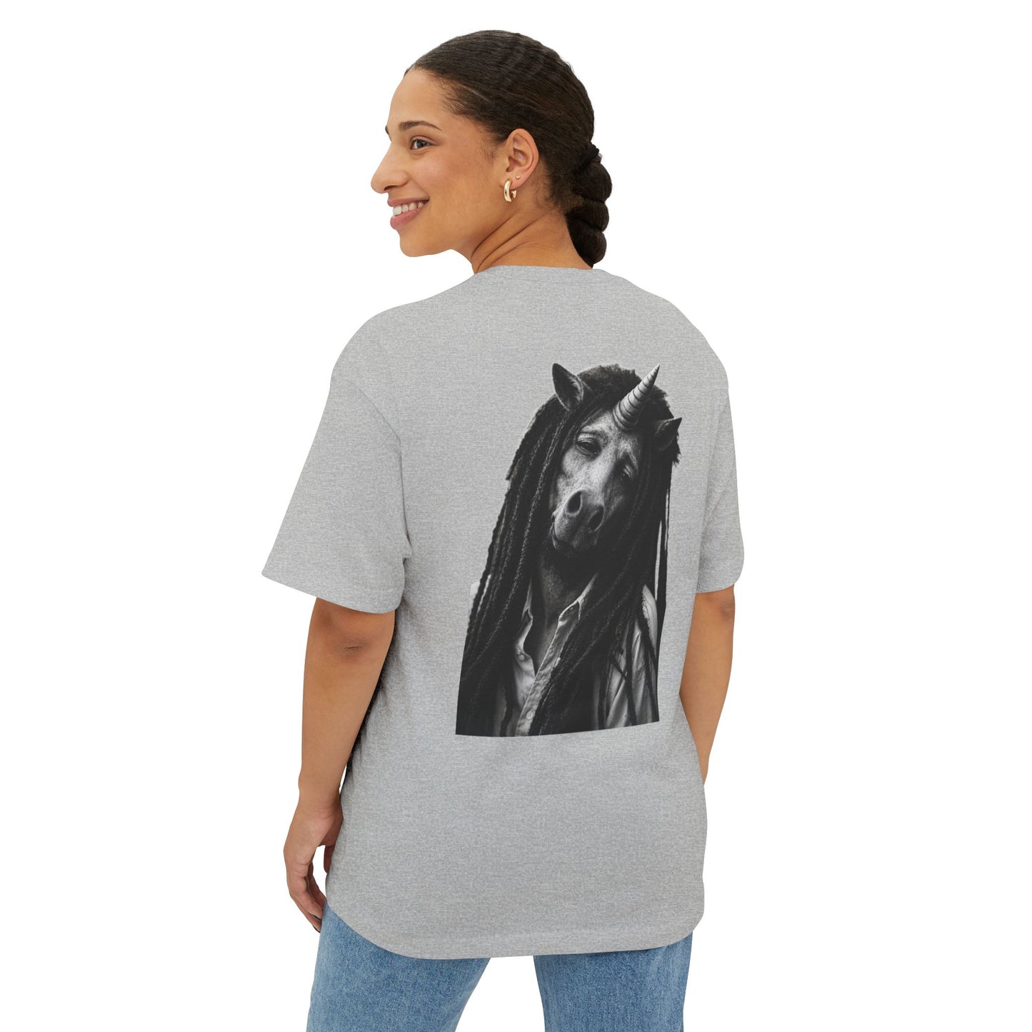 Oversized Tee — DON'T WORRY ABOUT A THING (back print)