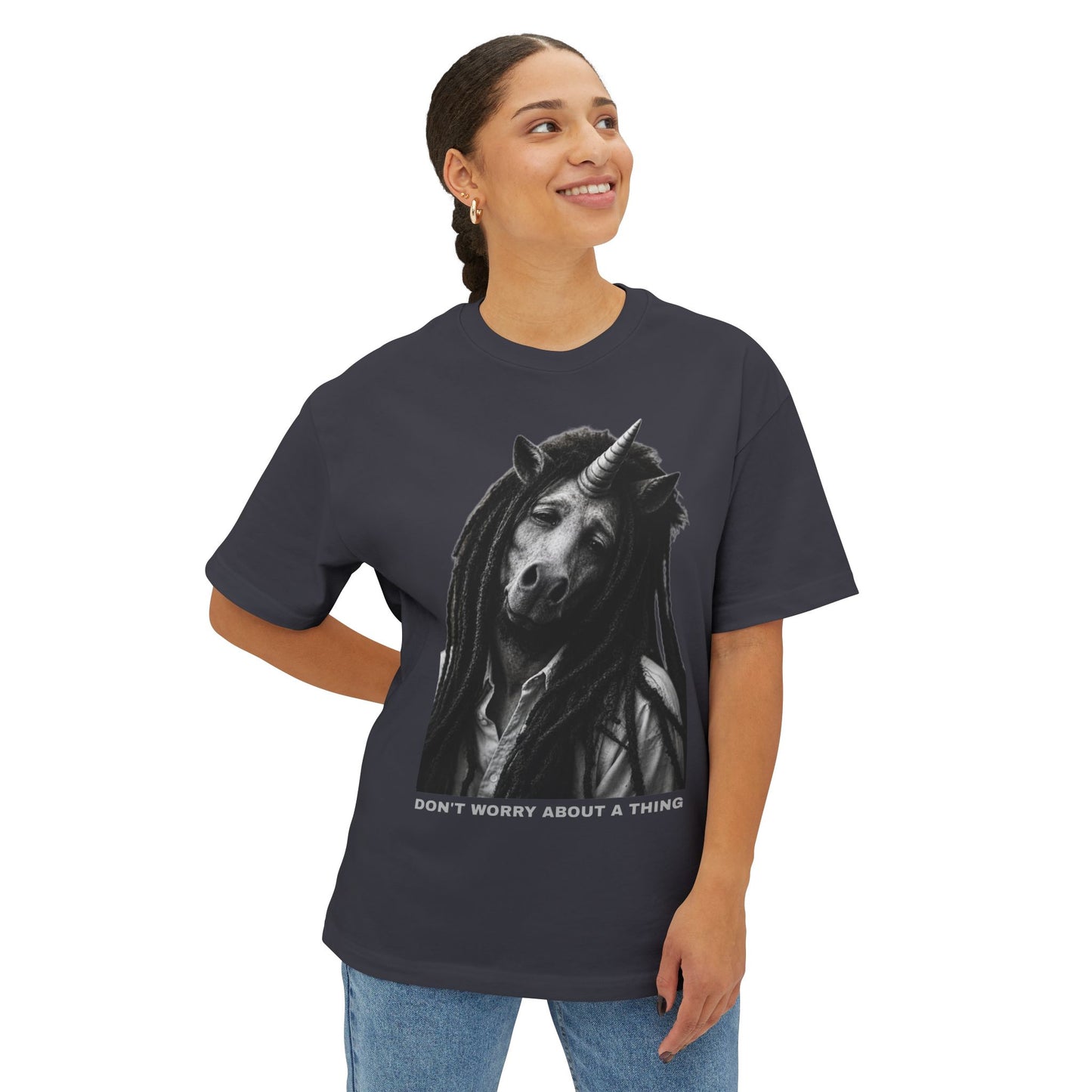 Oversized Tee — DON'T WORRY ABOUT A THING
