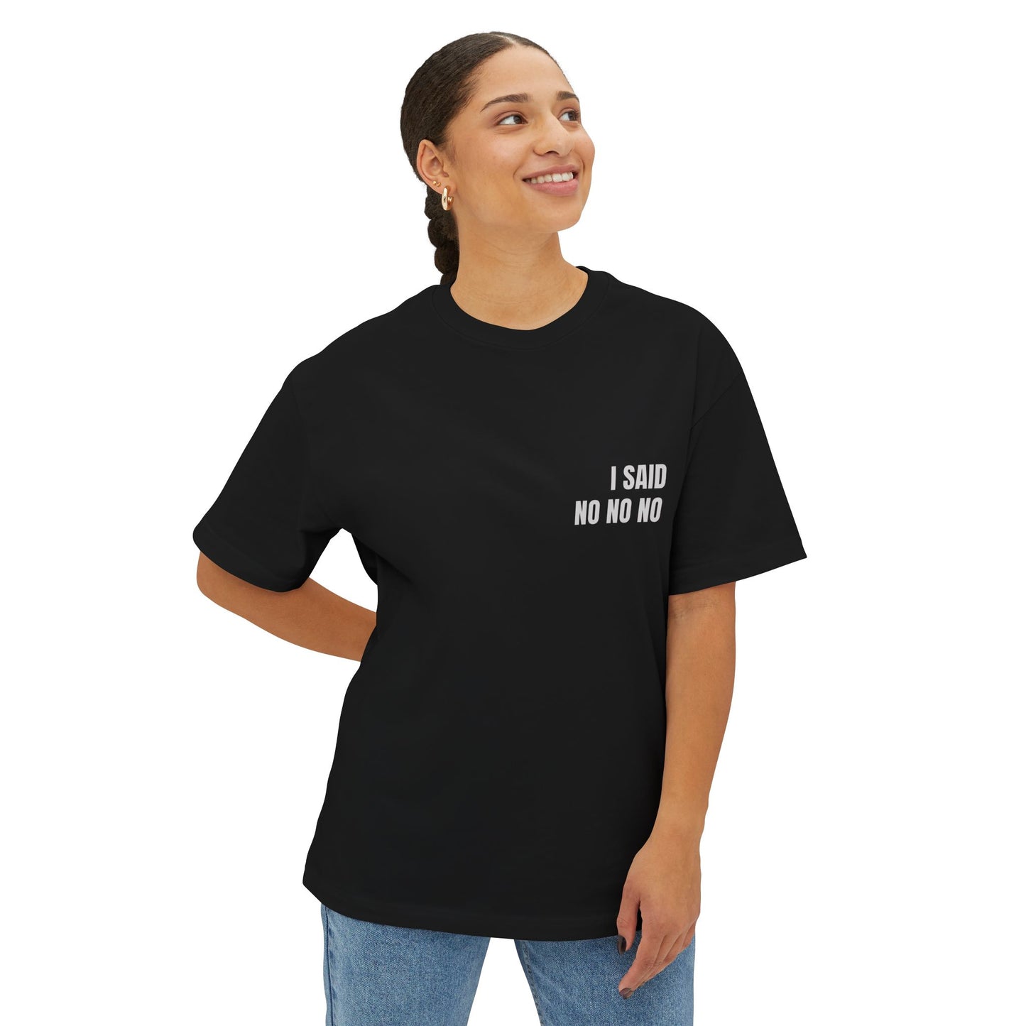 Oversized Tee — WE COULD BE HEROES (back print)