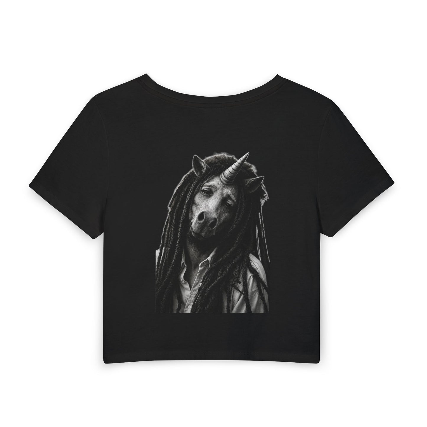 Women's Baby Tee — DON'T WORRY ABOUT A THING (back print)