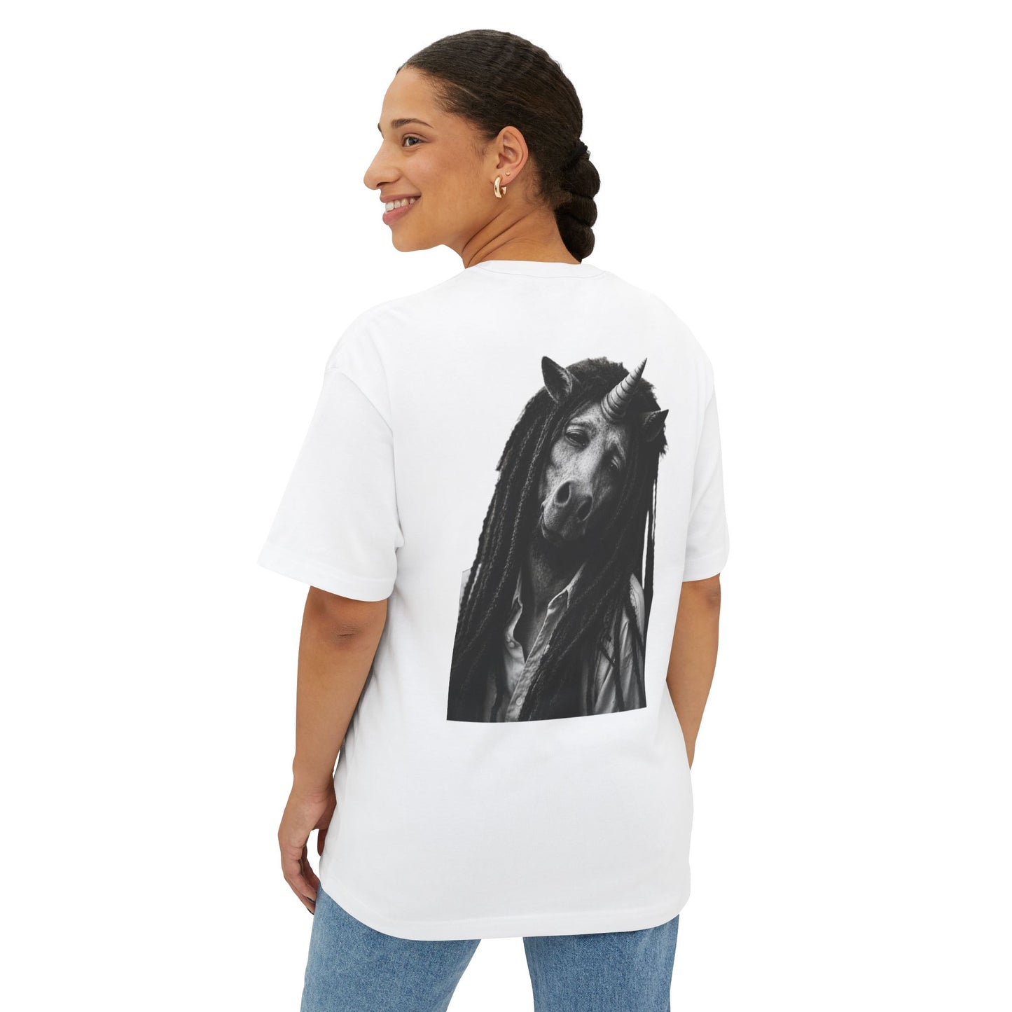 Oversized Tee — DON'T WORRY ABOUT A THING (back print)