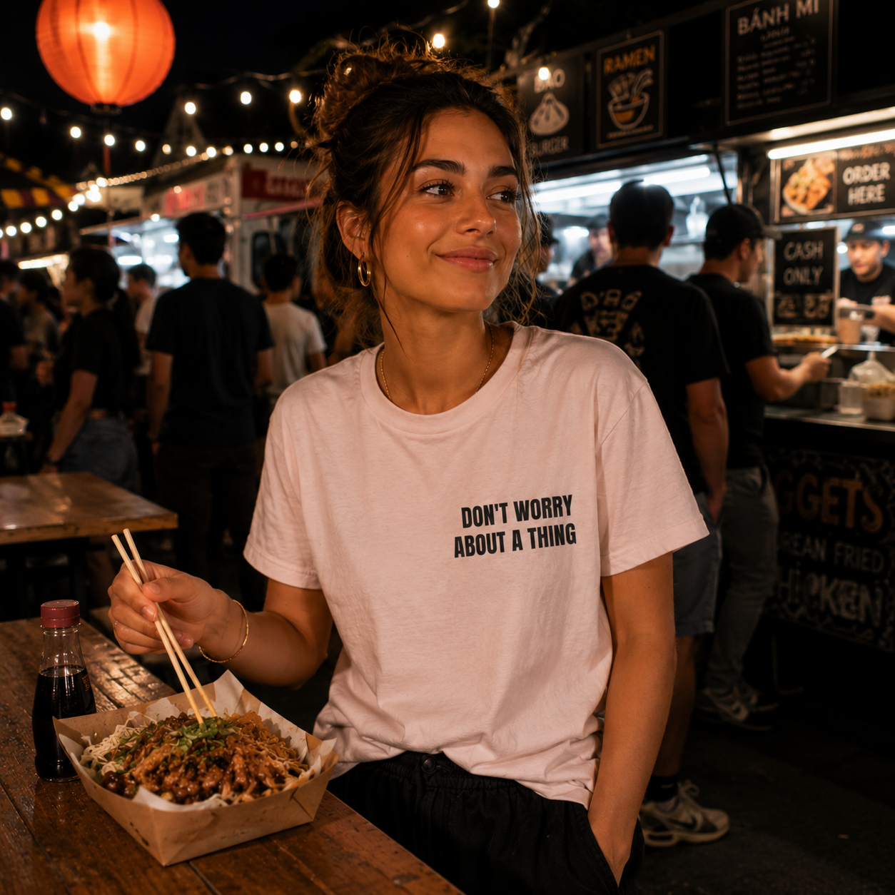 Classic Tee — DON'T WORRY ABOUT A THING (back print)