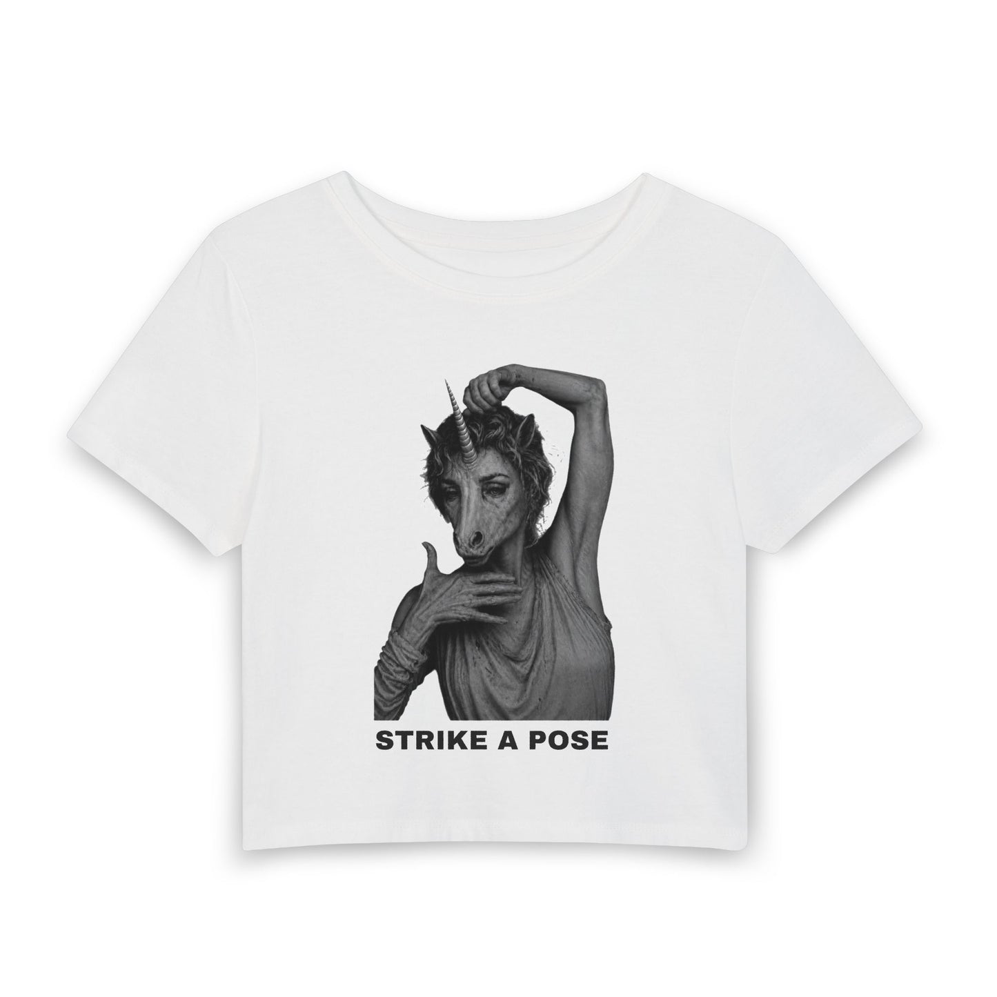 Women's Baby Tee — STRIKE A POSE