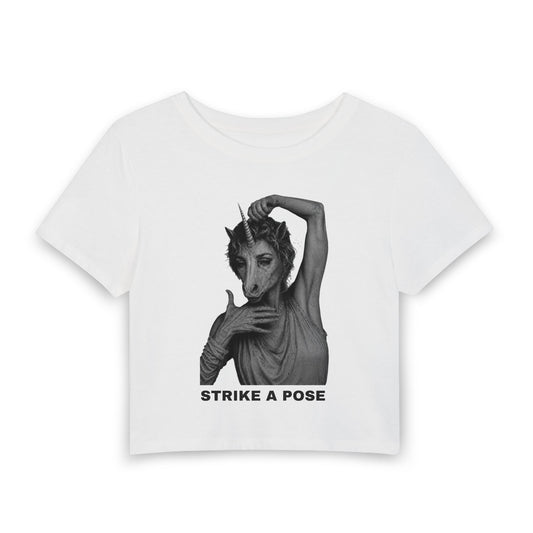 Women's Baby Tee — STRIKE A POSE