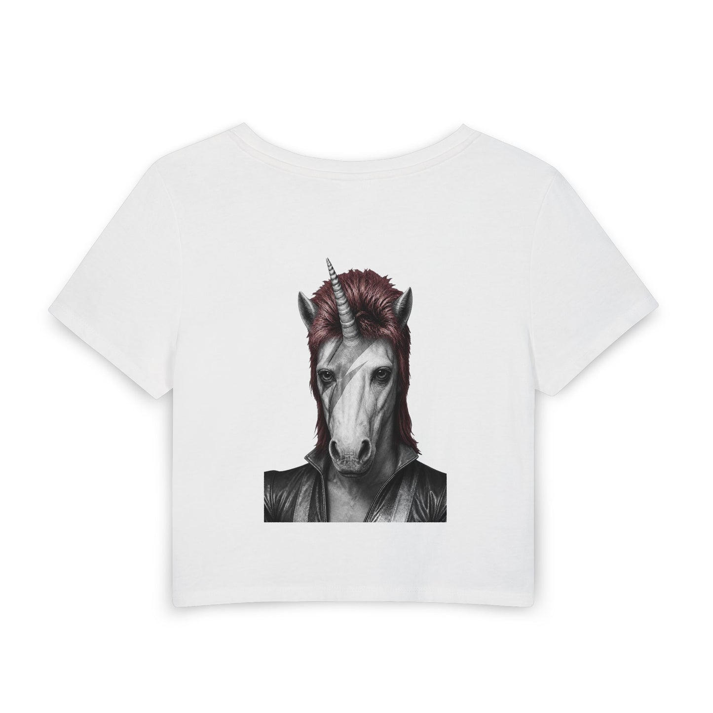 Women's Baby Tee — WE COULD BE HEROES (back print)