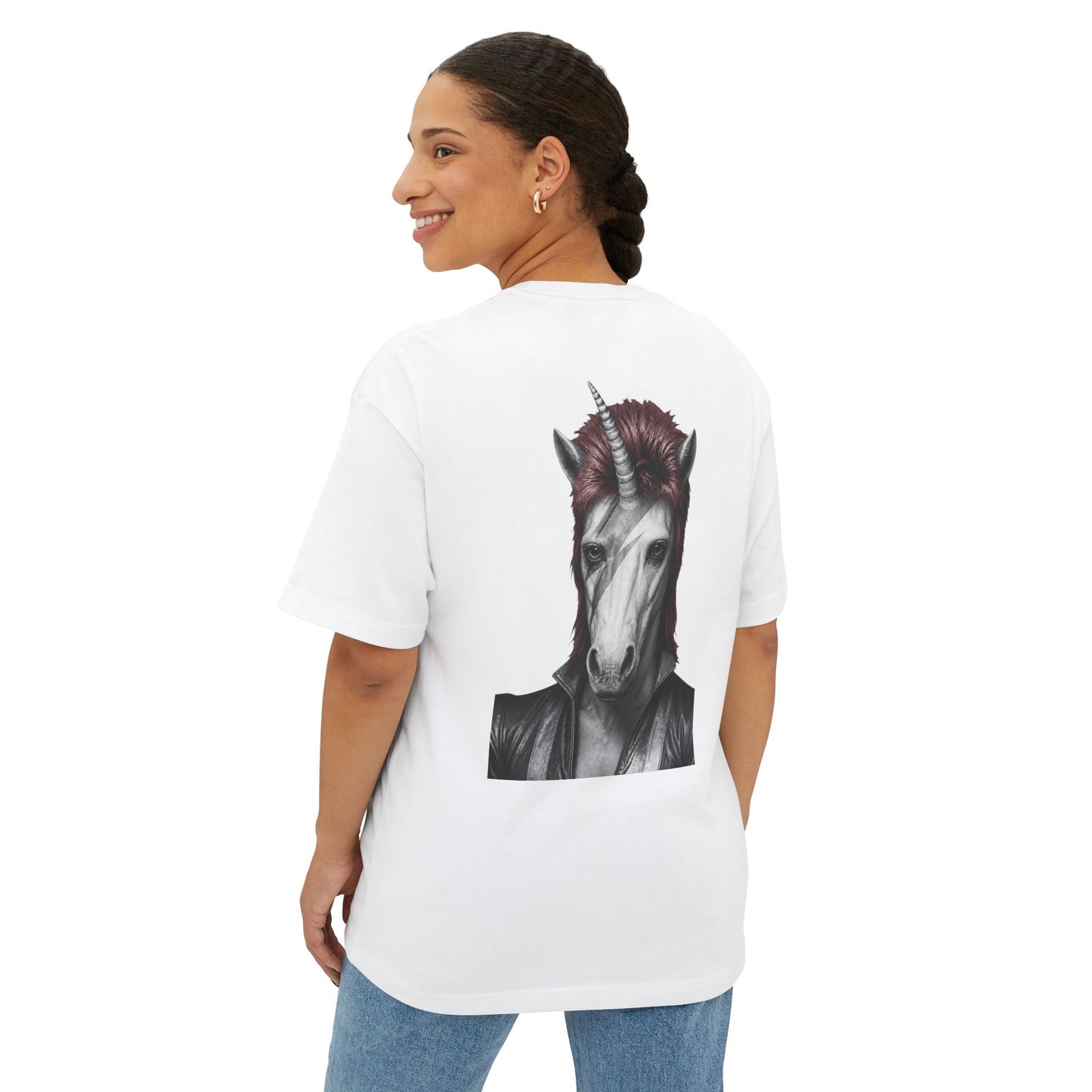 Oversized Tee — WE COULD BE HEROES (back print)