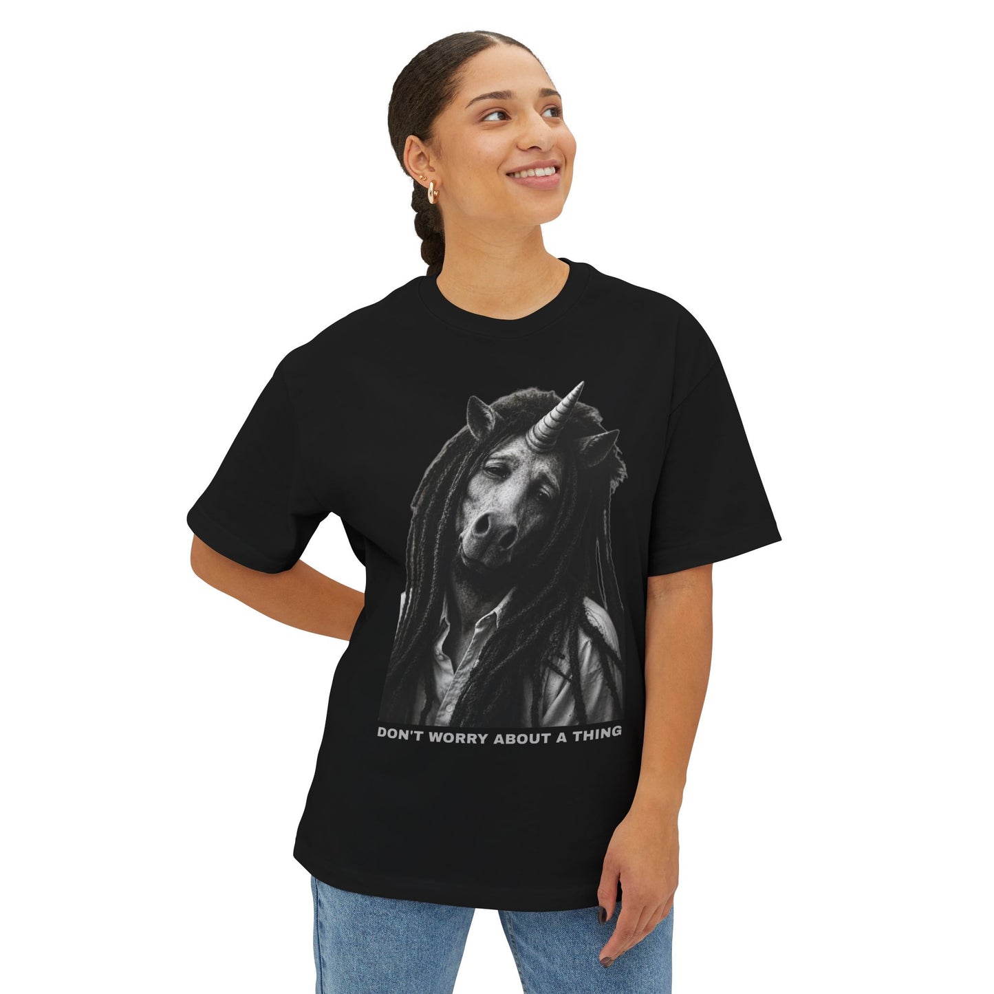 Oversized Tee — DON'T WORRY ABOUT A THING