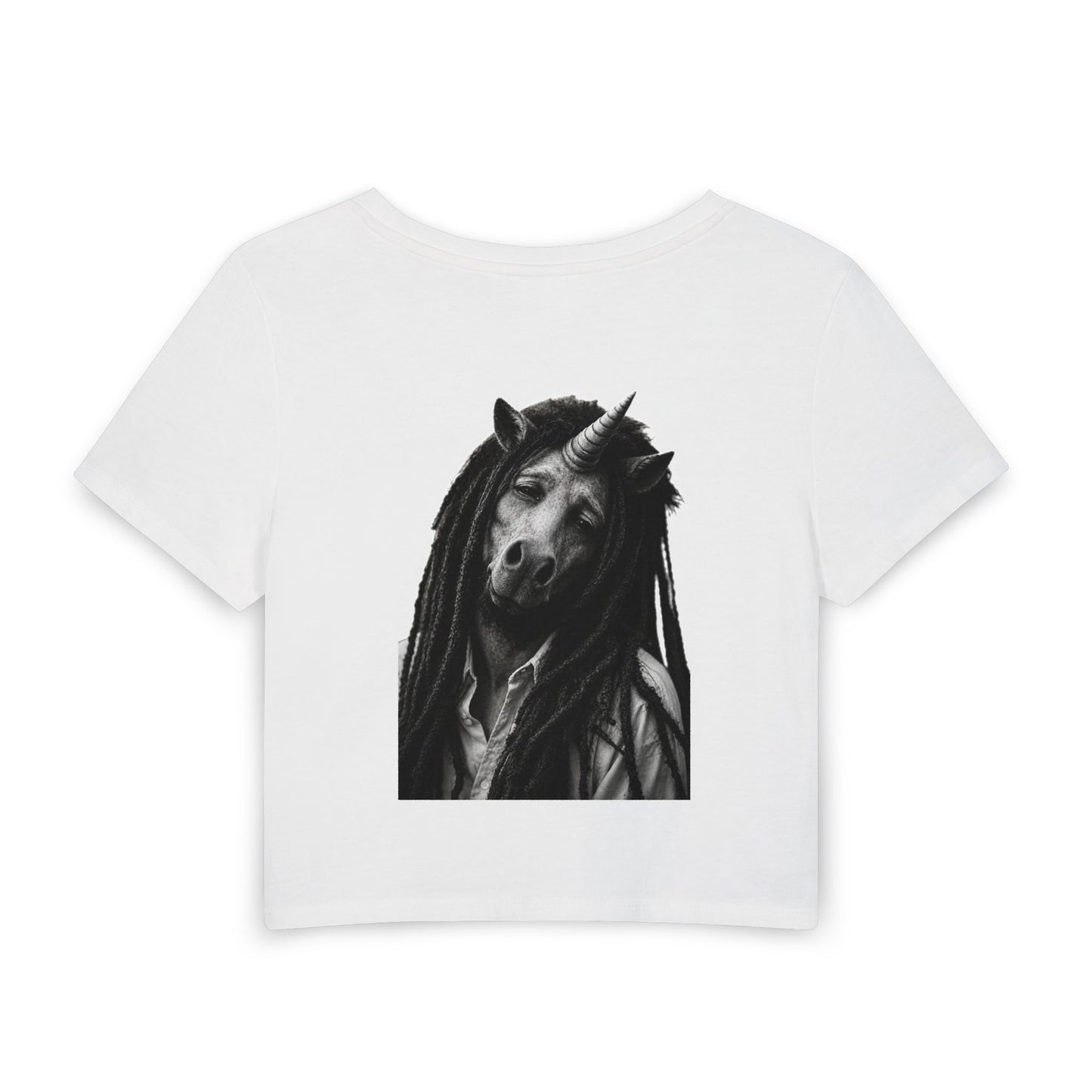Women's Baby Tee — DON'T WORRY ABOUT A THING (back print)
